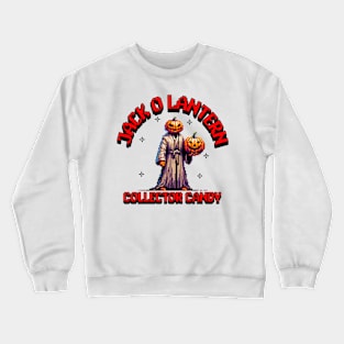 pixel art jack o lantern halloween Crewneck Sweatshirt